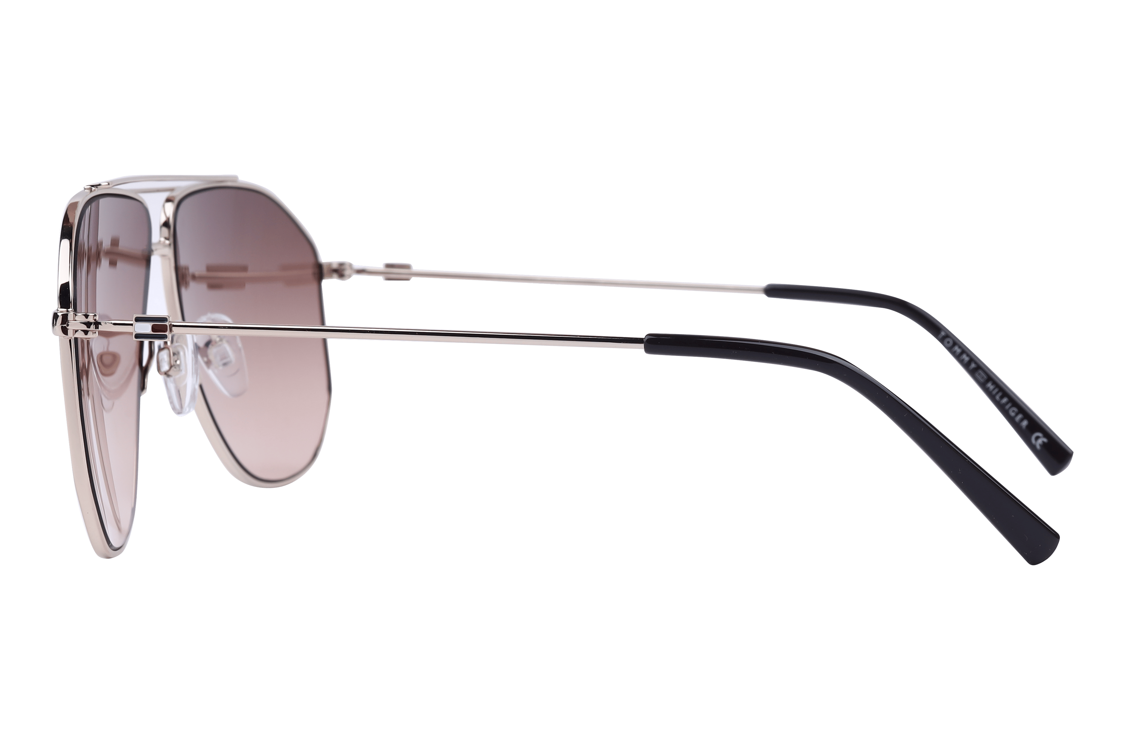 Tommy Hilfiger TH1549 Sunglass Light Gold Male Full Metal Sunglass — Light Gold frame — view 3