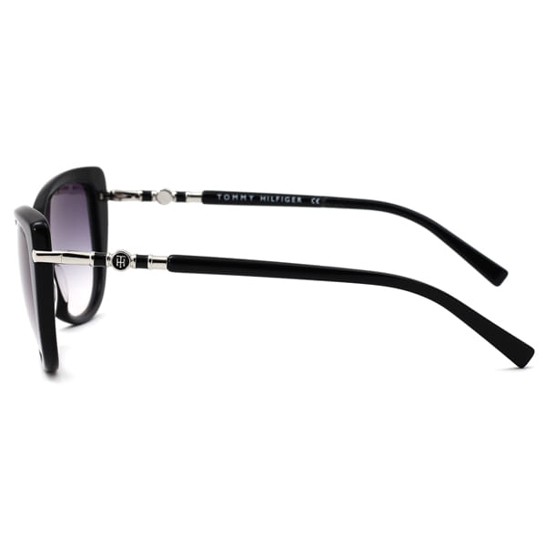 Tommy Hilfiger TH2568 Sunglass Black Female Full Shell Sunglass — Black frame — view 4