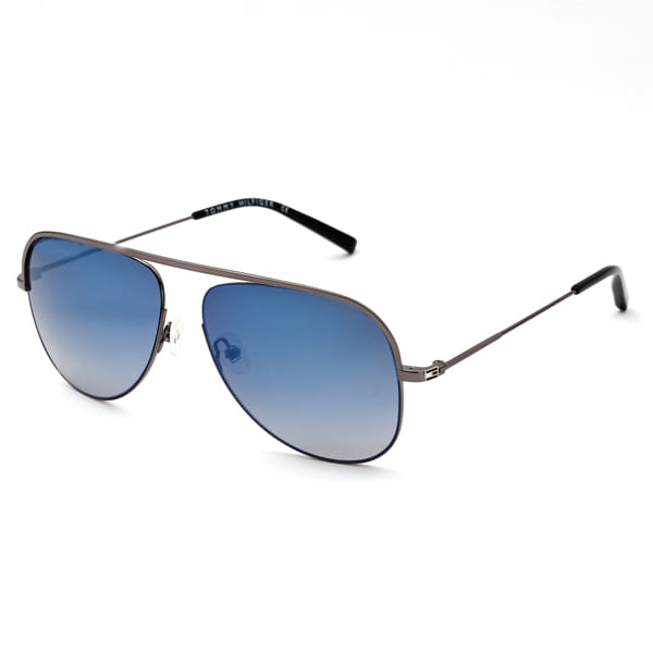 Tommy Hilfiger TH2574 Sunglass Gun Metal Male Full Metal Sunglass — Gun Metal frame — alternate view