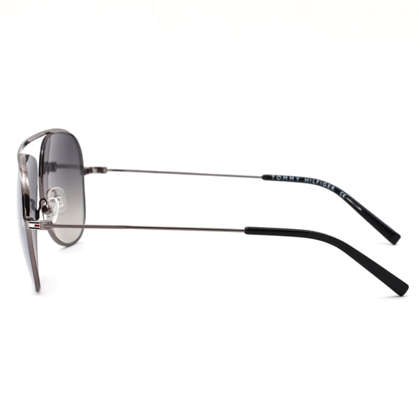 Tommy Hilfiger TH2574 Sunglass Gun Metal Male Full Metal Sunglass — Gun Metal frame — view 4