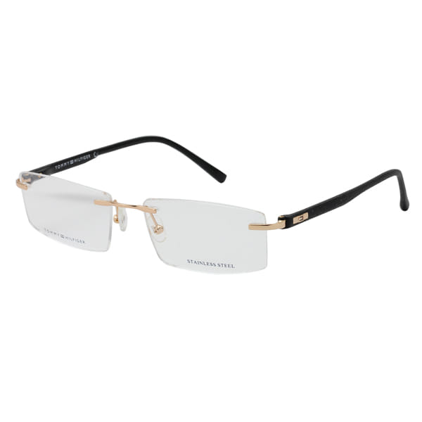 Tommy Hilfiger TH6164 Frame Gold Male RimLess Shell Frame — Gold frame — alternate view