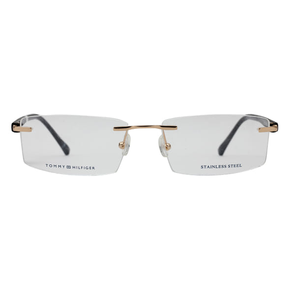 Tommy Hilfiger TH6164 Frame Gold Male RimLess Shell Frame — Gold frame