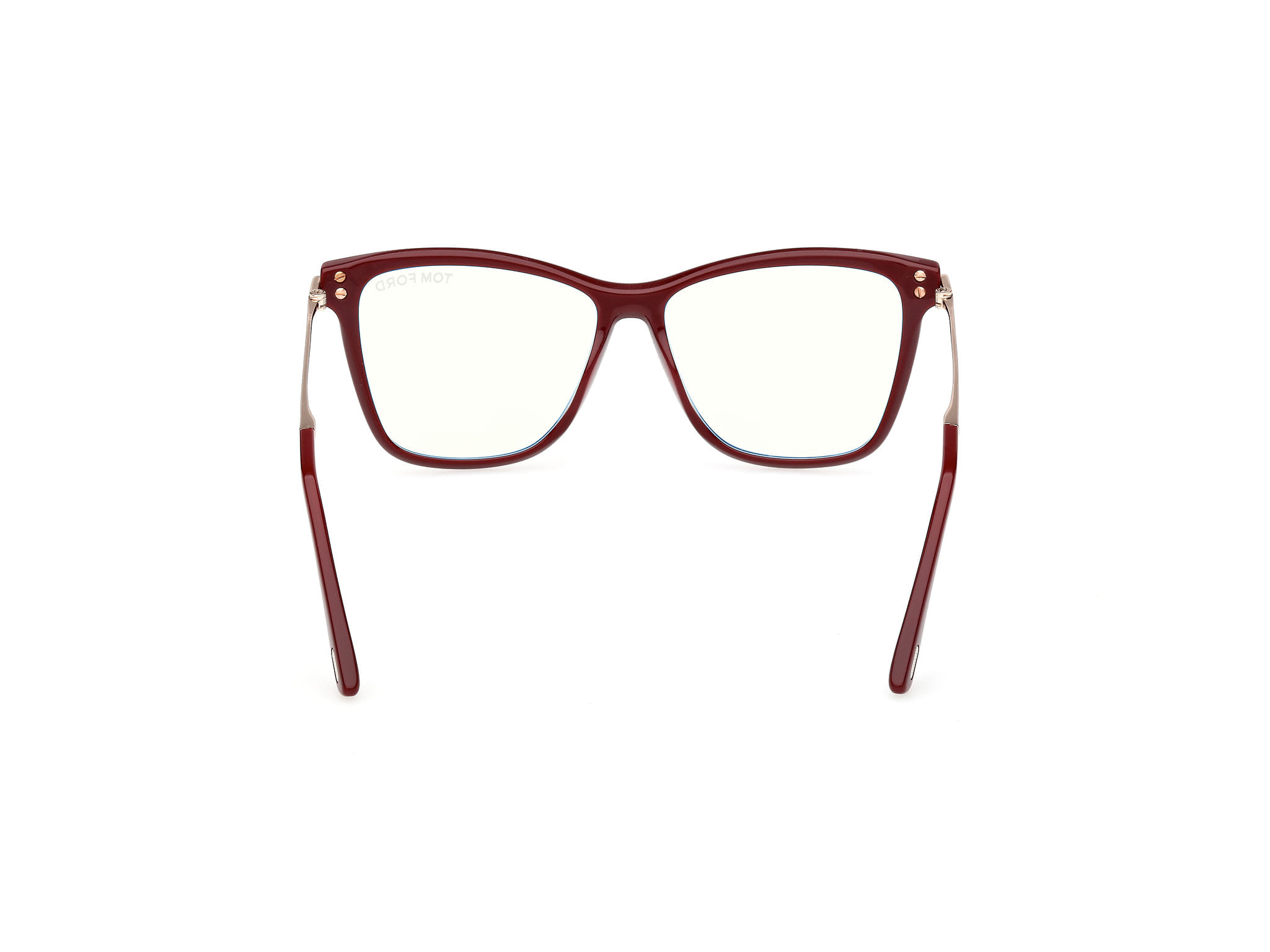 Tomford FT6097-B Frame Maroon Female Full Metal Frame — Maroon frame — view 4