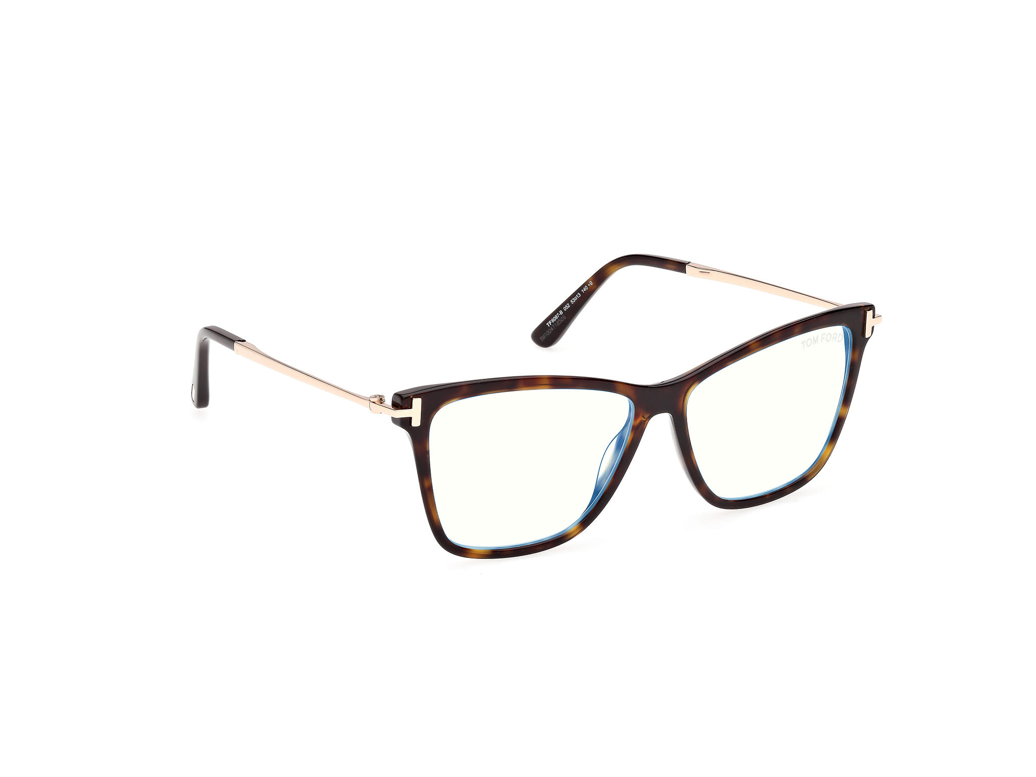 Tomford FT6097-B Frame Havana Female Full Shell Frame — Havana frame — view 7