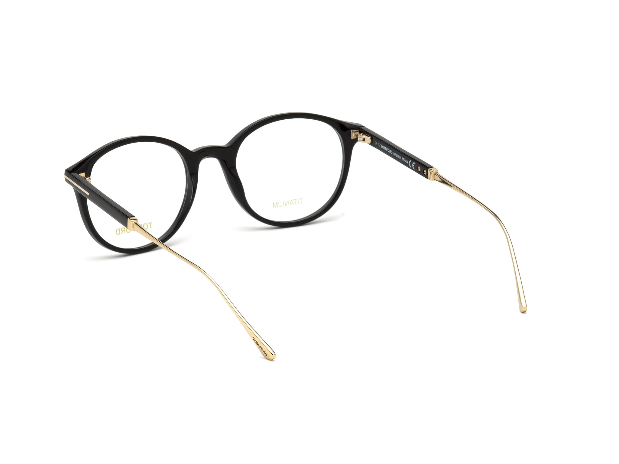 Tomford TF5485 Frame Black Male Full Titanium Frame — Black frame — view 3