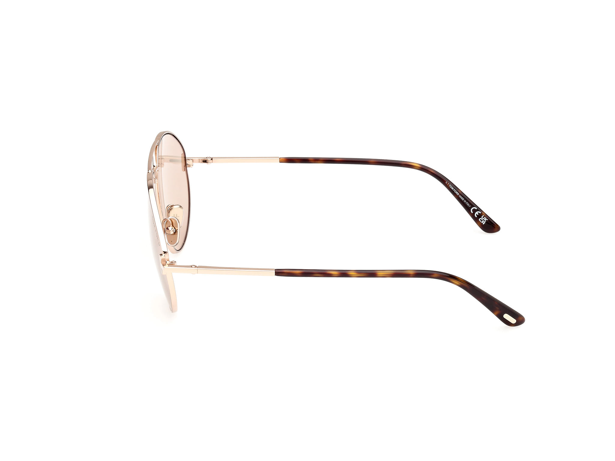 Tomford FT1095 Sunglass Light Gold Unisex Full Metal Sunglass — Light Gold frame — view 2