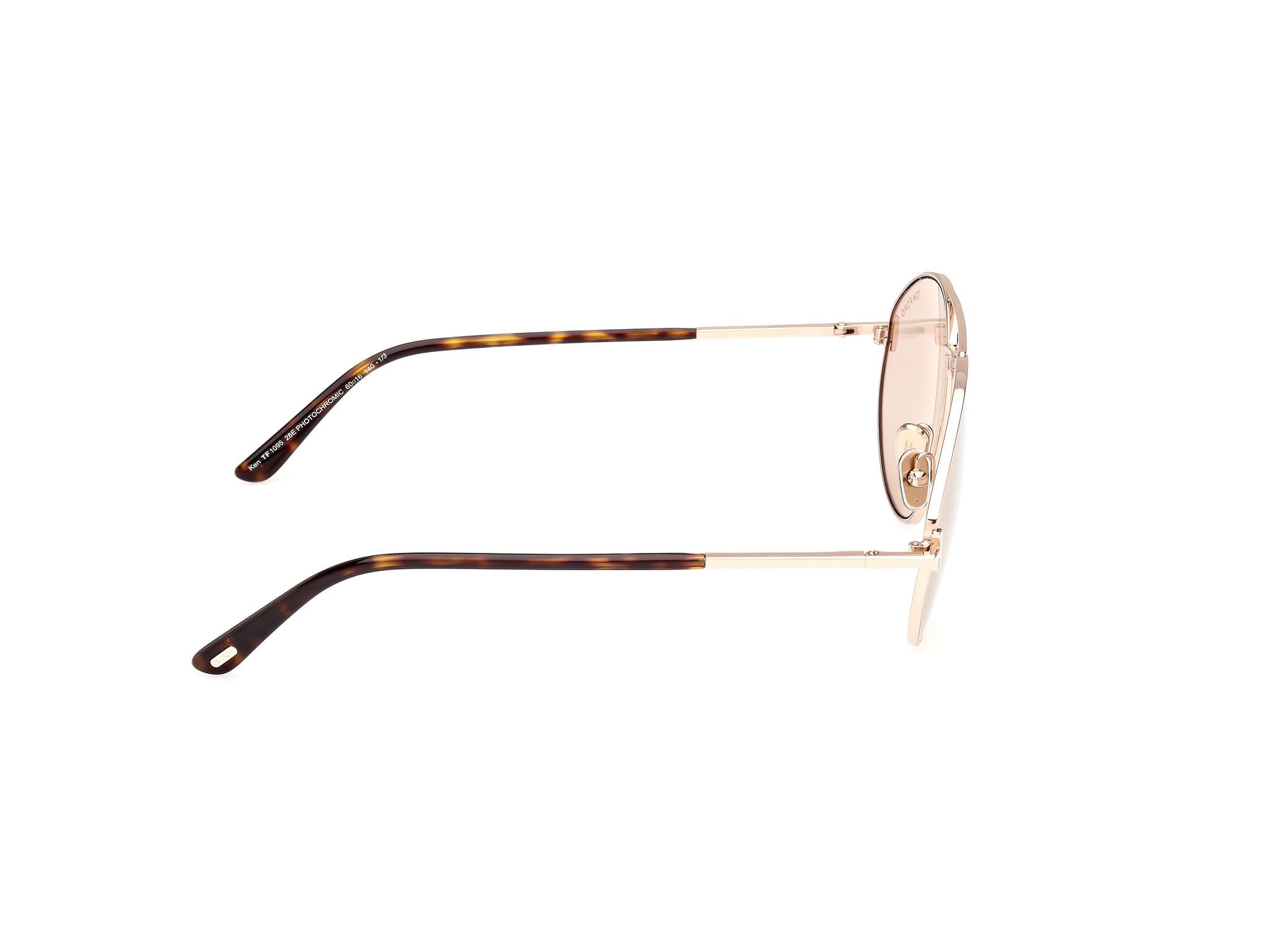 Tomford FT1095 Sunglass Light Gold Unisex Full Metal Sunglass — Light Gold frame — view 6