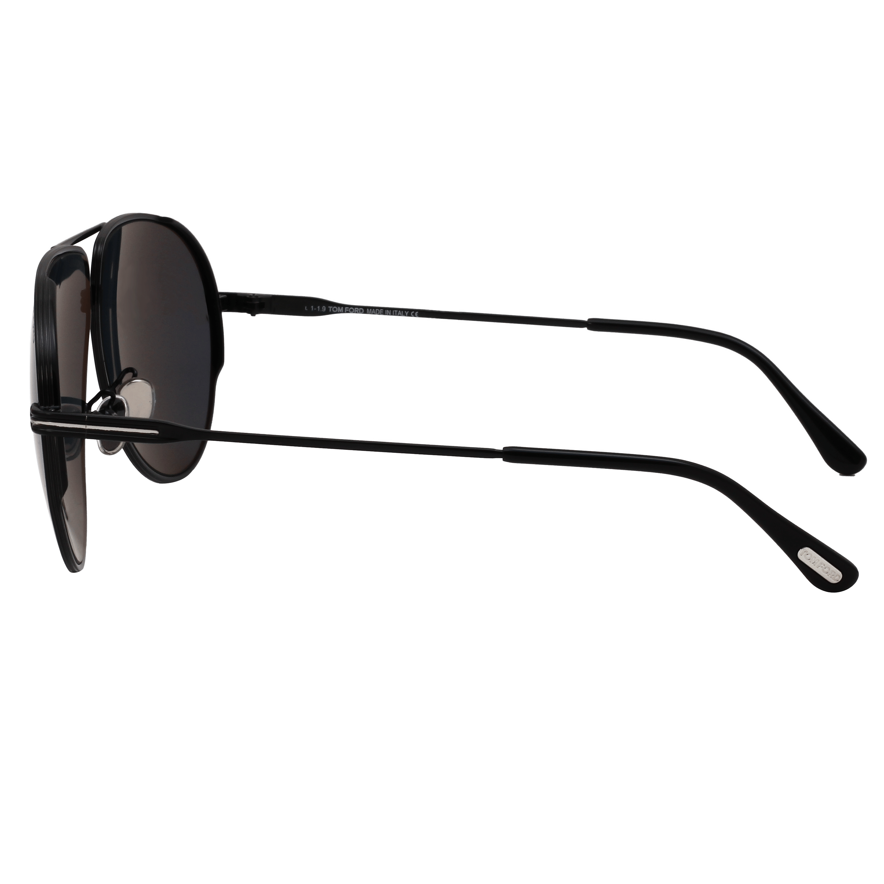 Tomford FT0734-H Sunglass Black Male Full Metal Sunglass — Black frame — view 3