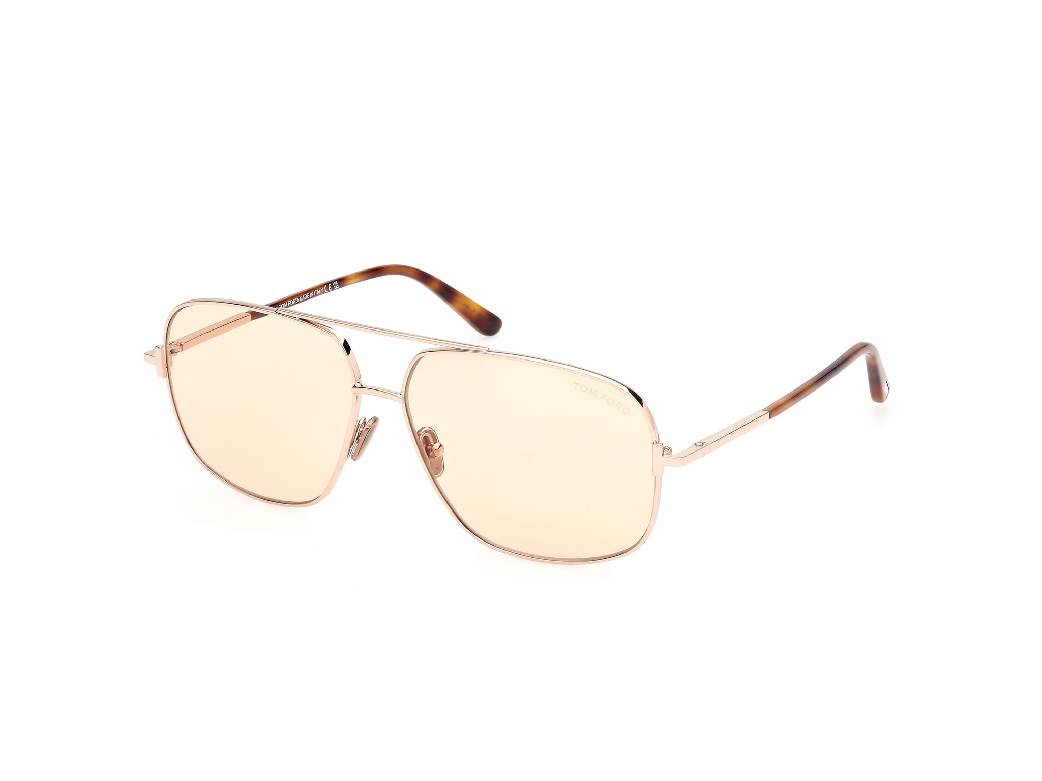 Tomford FT1096 Sunglass Light Gold Male Full Metal — Light Gold frame