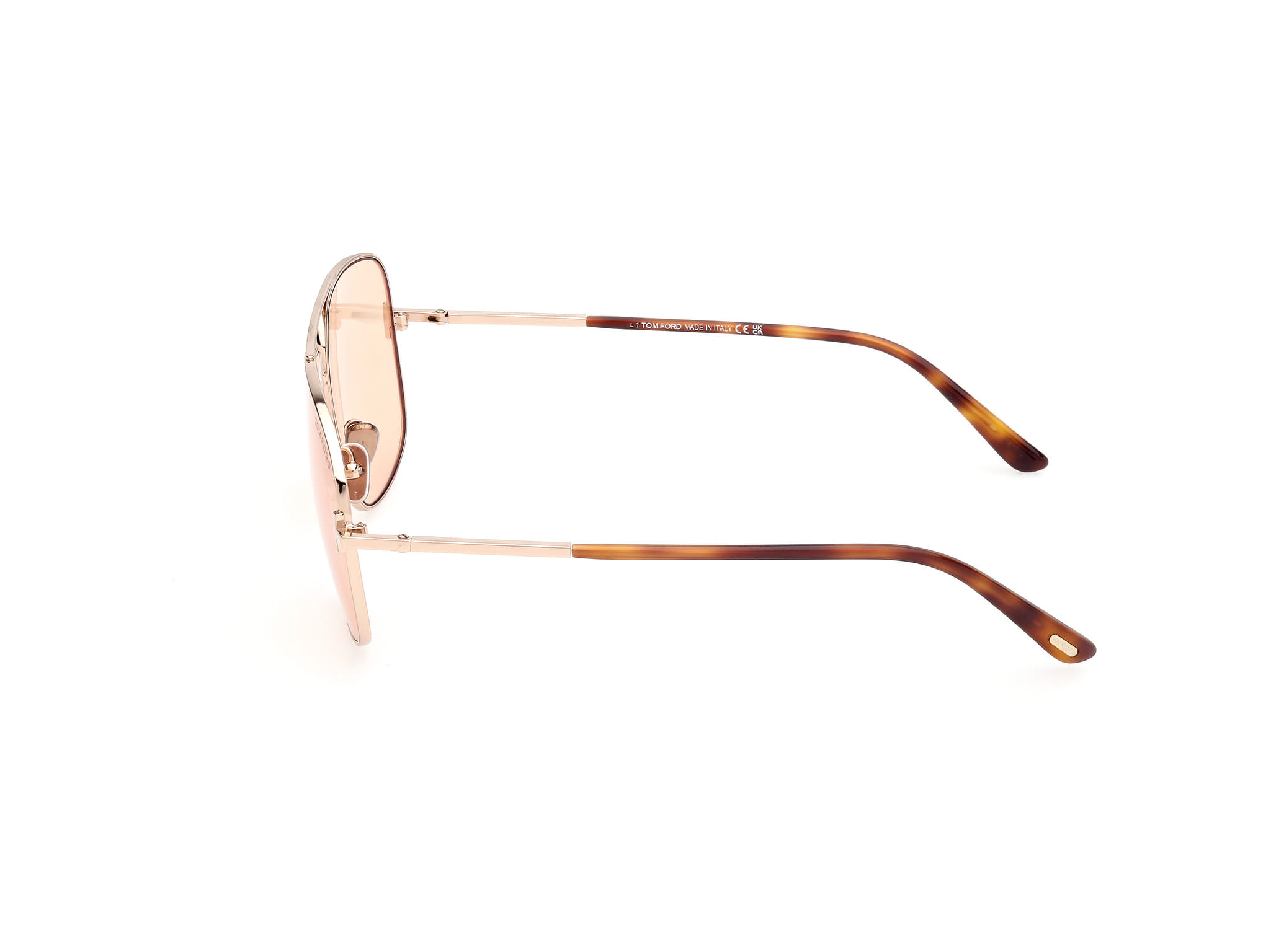 Tomford FT1096 Sunglass Light Gold Male Full Metal Sunglass — Light Gold frame — view 2