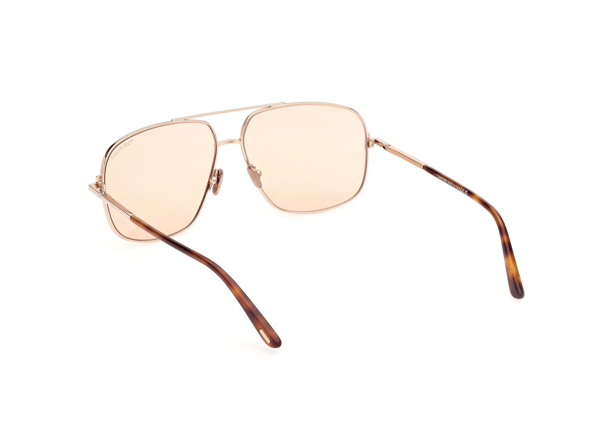 Tomford FT1096 Sunglass Light Gold Male Full Metal Sunglass — Light Gold frame — view 3
