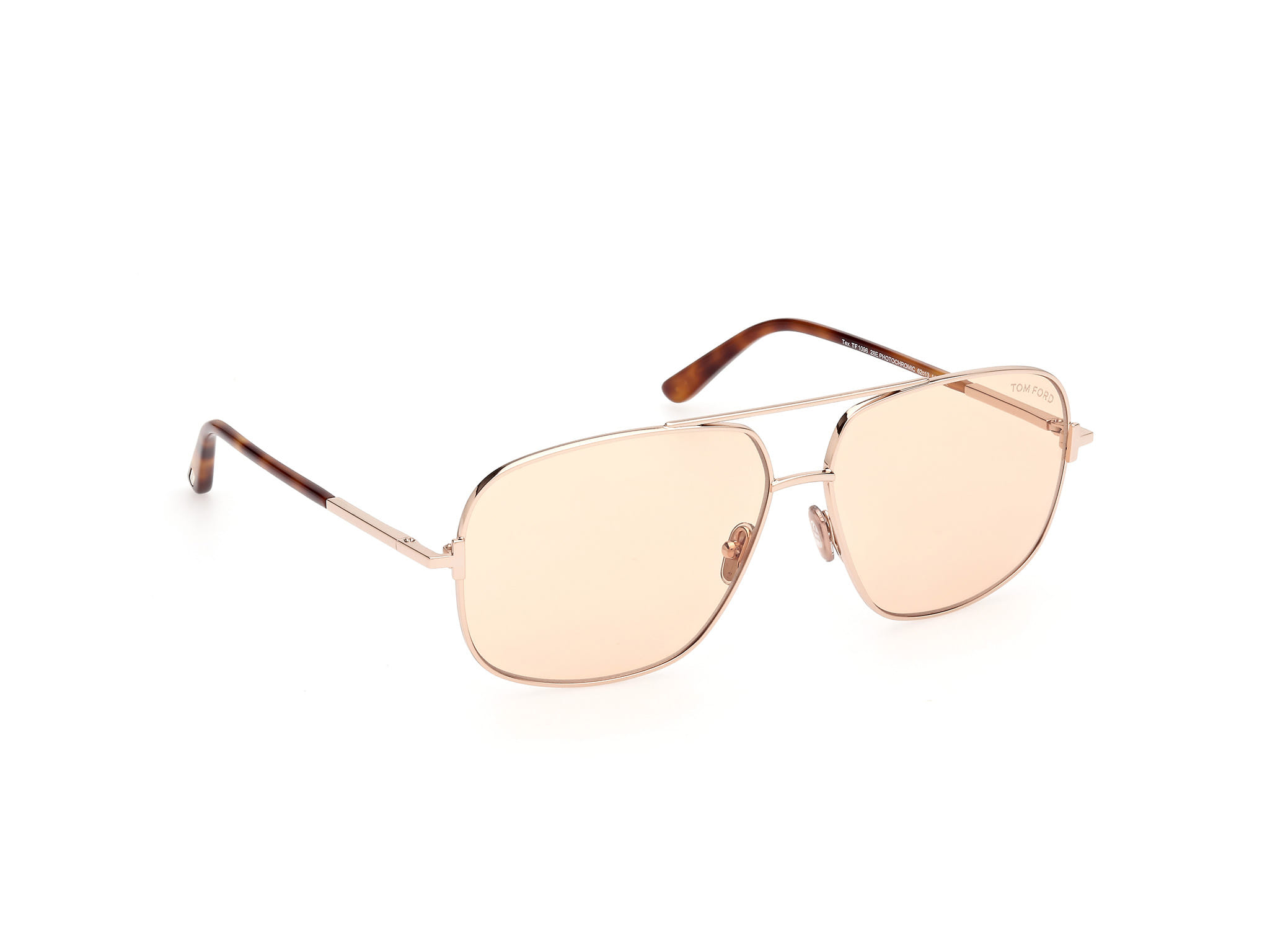 Tomford FT1096 Sunglass Light Gold Male Full Metal Sunglass — Light Gold frame — view 7