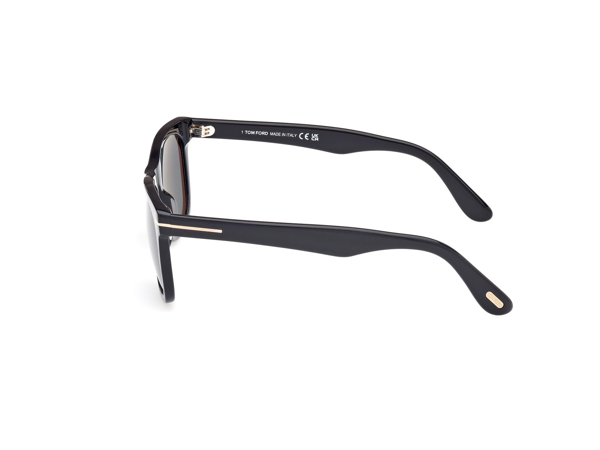 Tomford FT1099 Sunglass Black Male Full Shell Sunglass — Black frame — view 2
