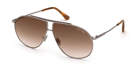 Tomford TF825 Sunglass Silver Male Full Metal — Silver frame