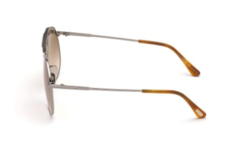 Tomford TF825 Sunglass Silver Male Full Metal Sunglass — Silver frame — view 3