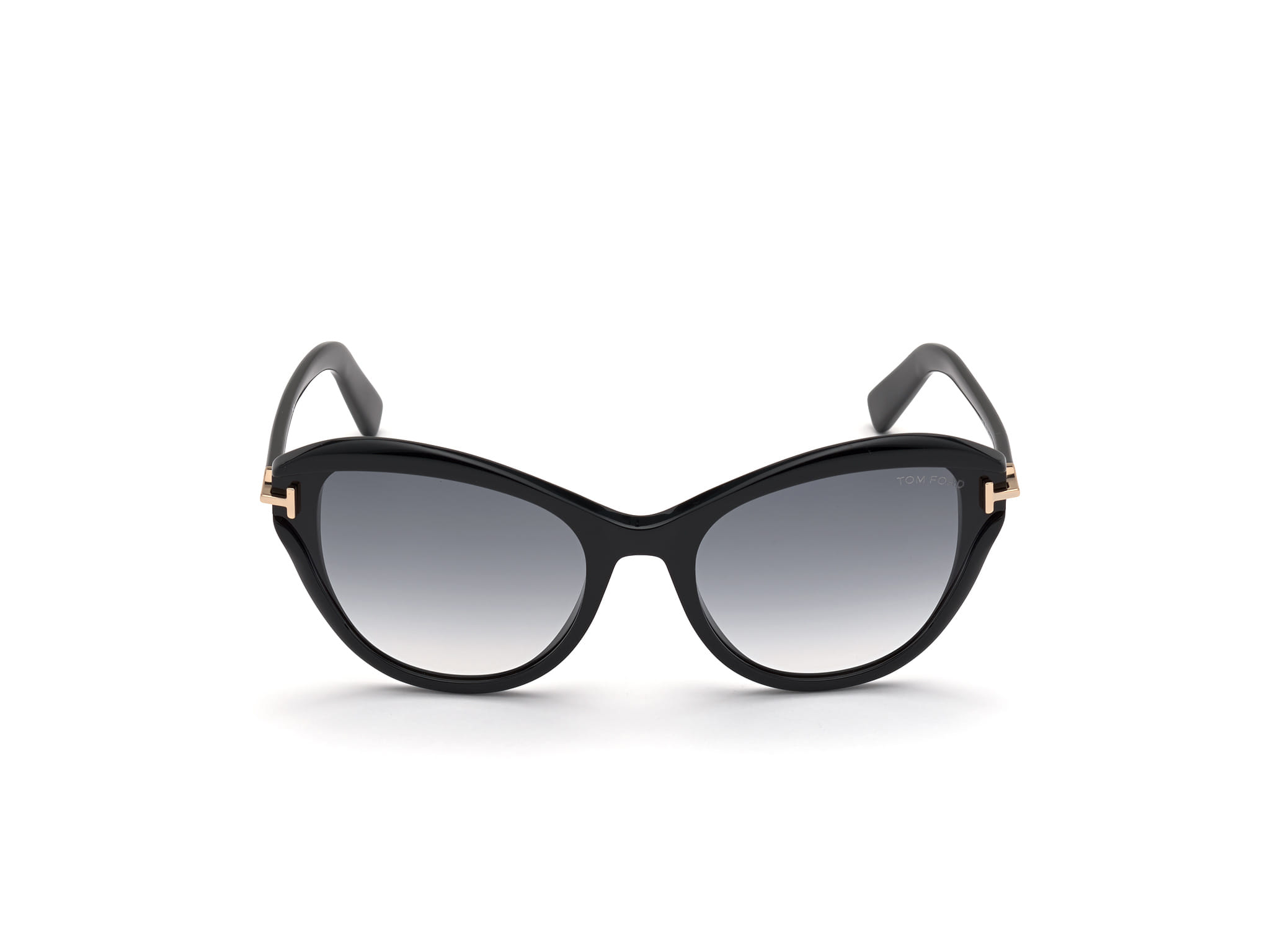 Tomford TF850 Sunglass Black Female Full Shell Sunglass — Black frame — view 2