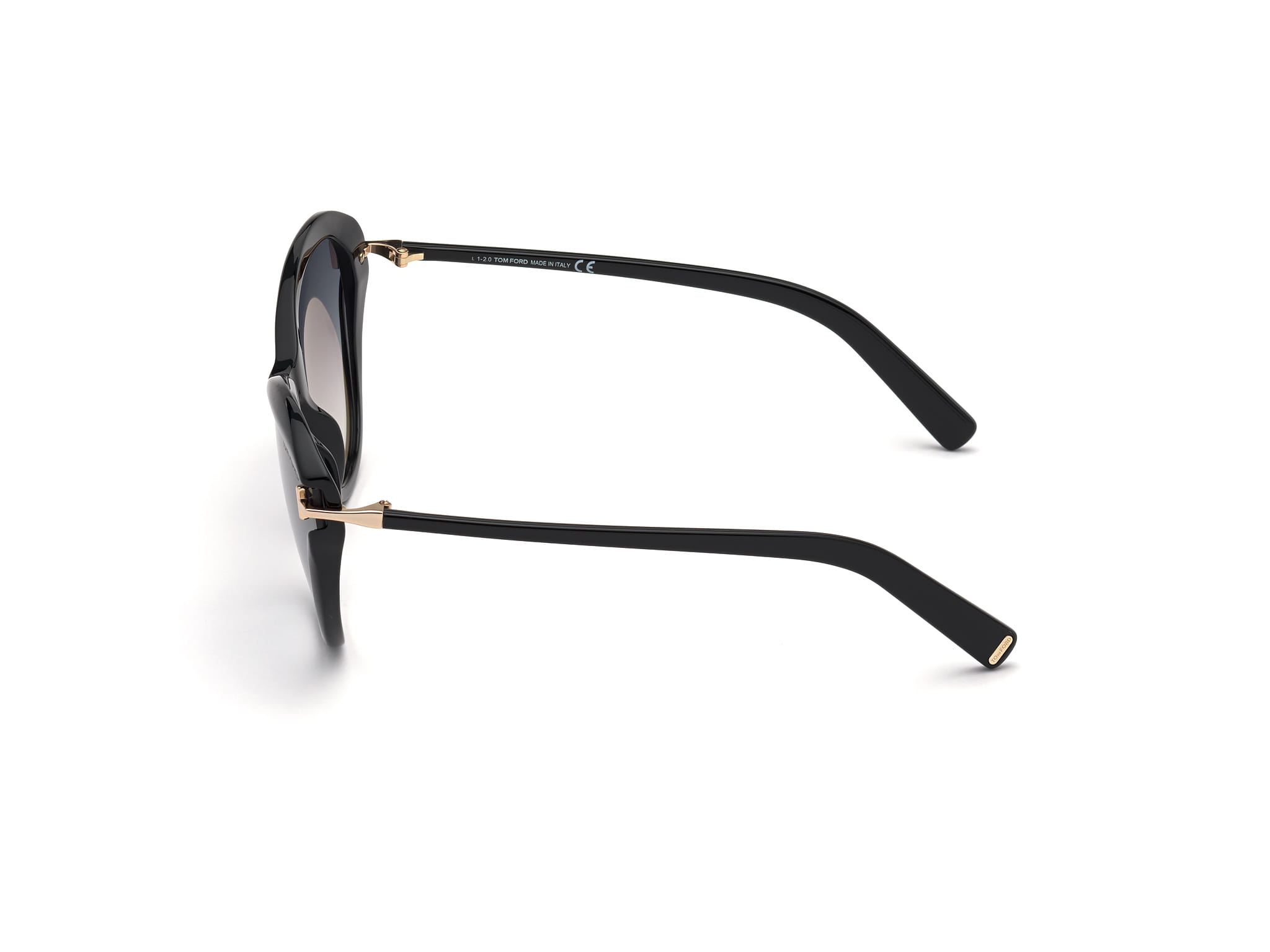 Tomford TF850 Sunglass Black Female Full Shell Sunglass — Black frame — view 3