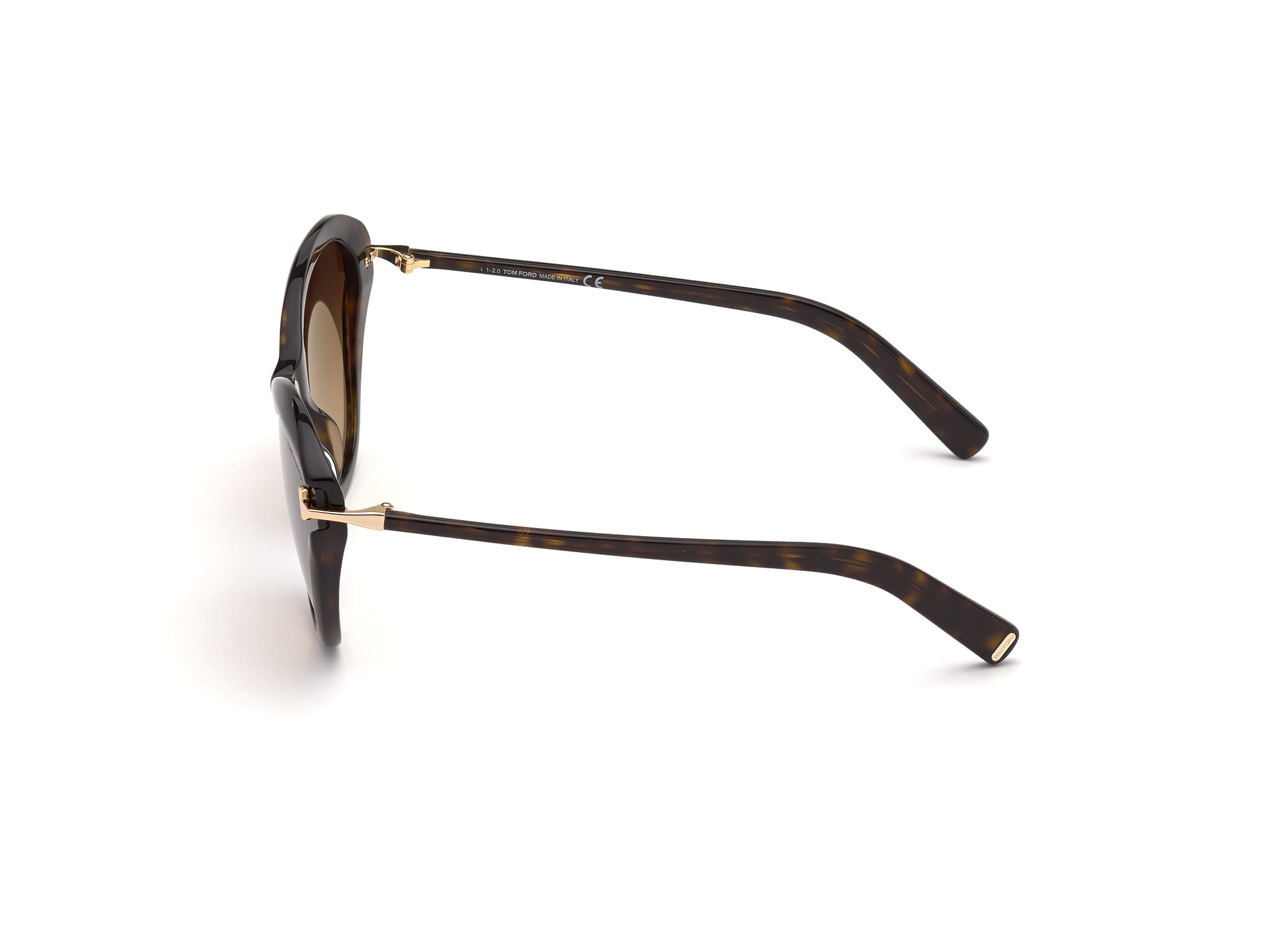 Tomford TF850 Sunglass Tortoise Female Full Shell Sunglass — Tortoise frame — view 3