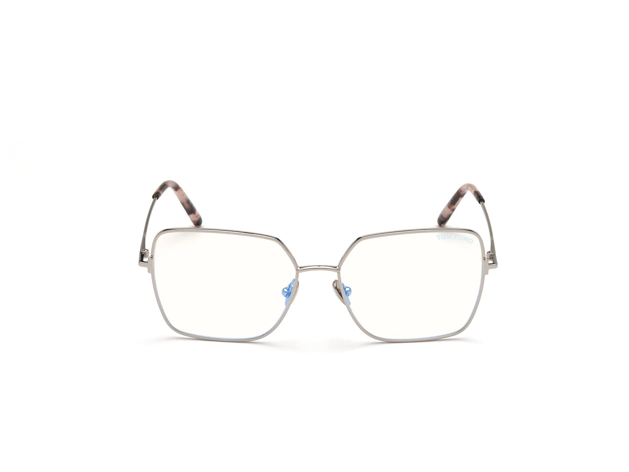 Tomford FT5739-B Frame Silver Male Full Metal Frame — Silver frame — view 2