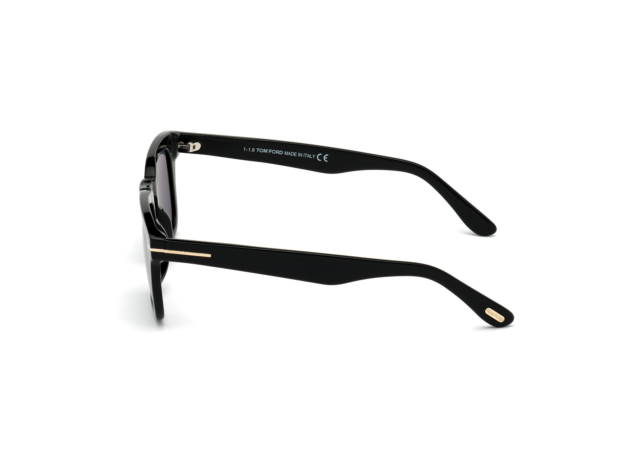 Tomford TF751 Sunglass Black Male Full Shell Sunglass — Black frame — view 3
