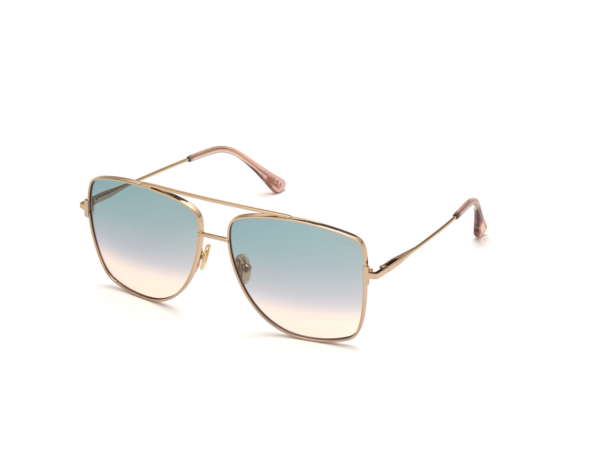 Tomford FT0838 Sunglass Gold Male Full Metal — Gold frame