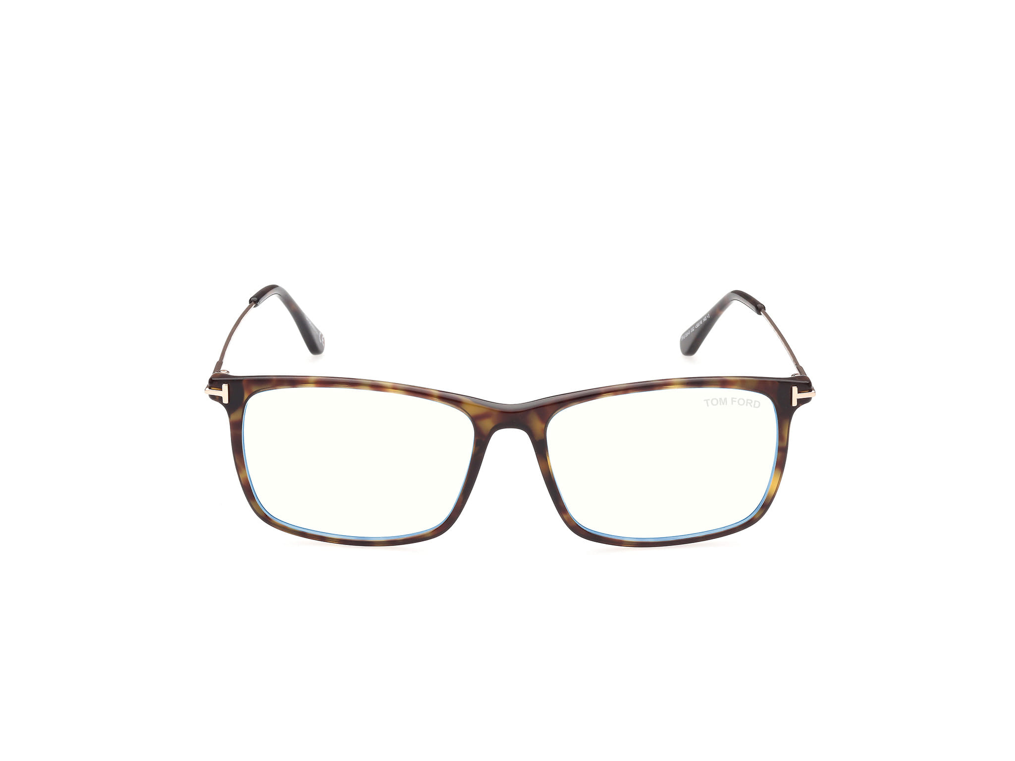 Tomford FT5758-B Frame Tortoise Male Full Metal Frame — Tortoise frame — view 2