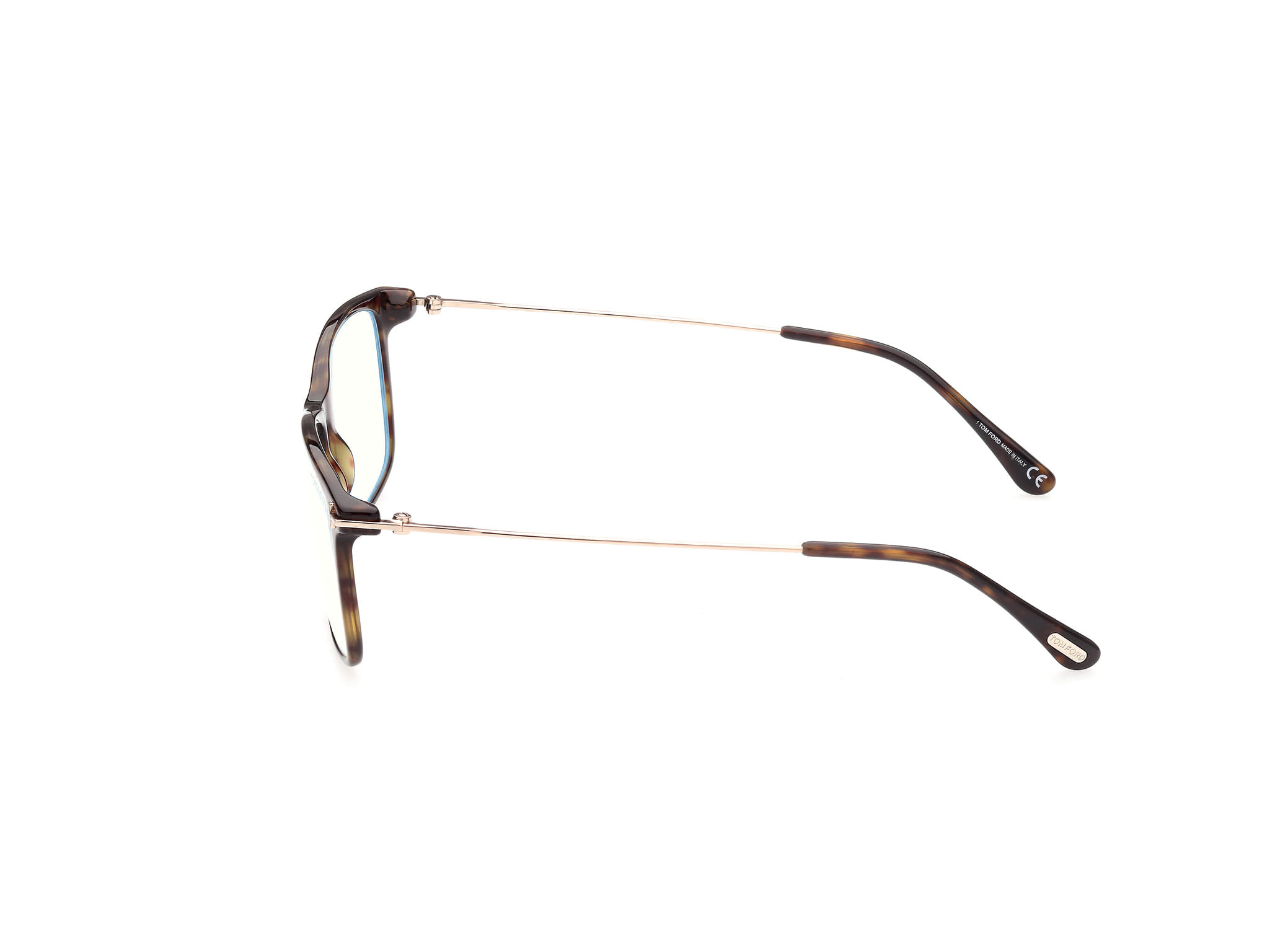 Tomford FT5758-B Frame Tortoise Male Full Metal Frame — Tortoise frame — view 3