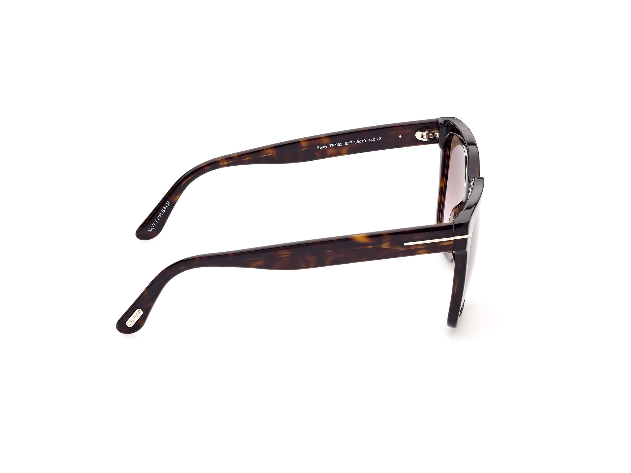 Tomford FT0952 Sunglass Tortoise Female Full Shell Sunglass — Tortoise frame — view 6