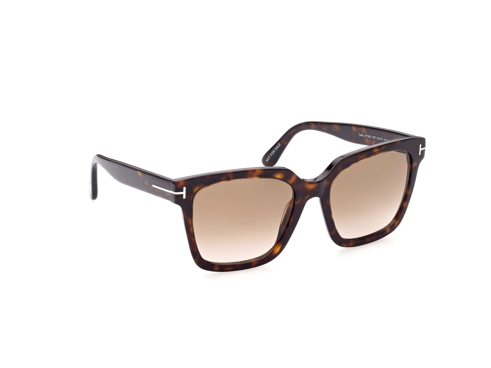 Tomford FT0952 Sunglass Tortoise Female Full Shell Sunglass — Tortoise frame — view 7