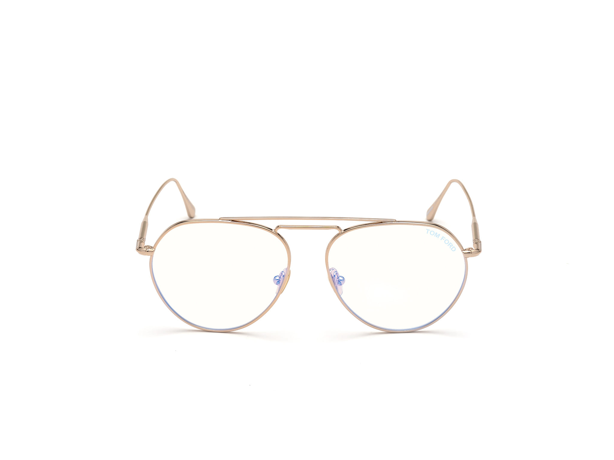 Tomford FT5730-B Frame Light Gold Male Full Metal Frame — Light Gold frame — view 2
