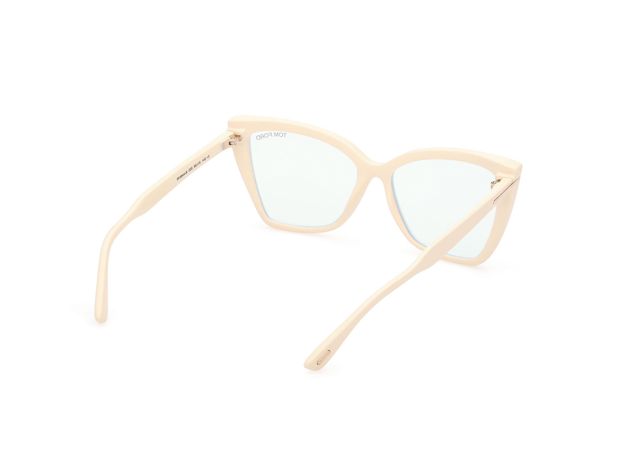 Tomford FT5844-B Frame Ivory Female Full Shell Frame — Ivory frame — view 5