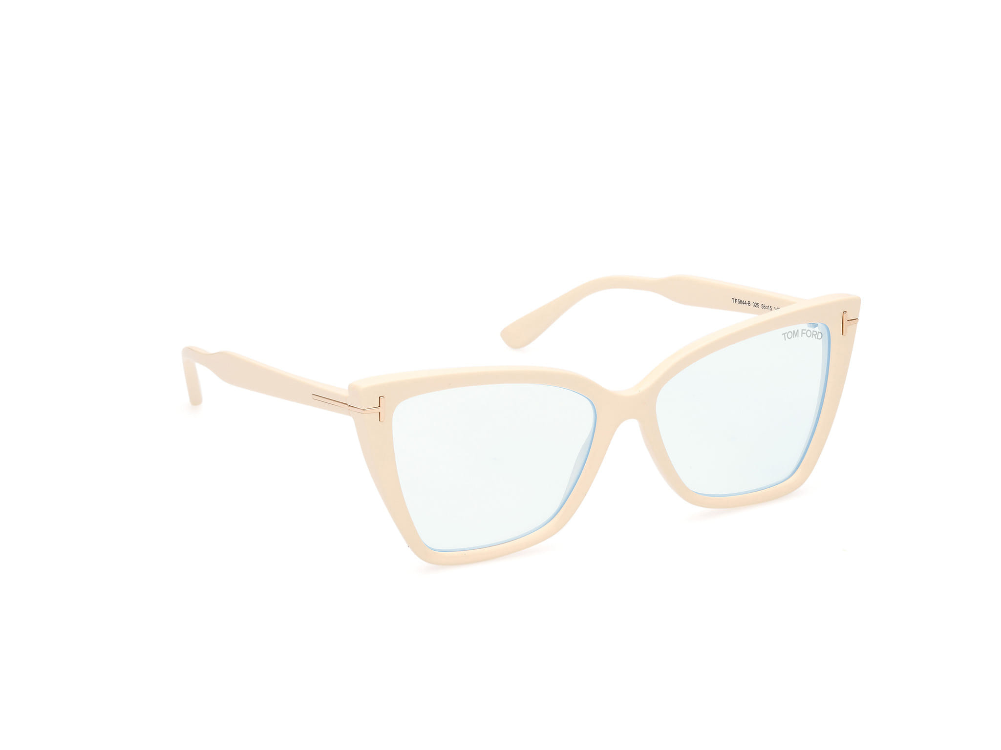 Tomford FT5844-B Frame Ivory Female Full Shell Frame — Ivory frame — view 7