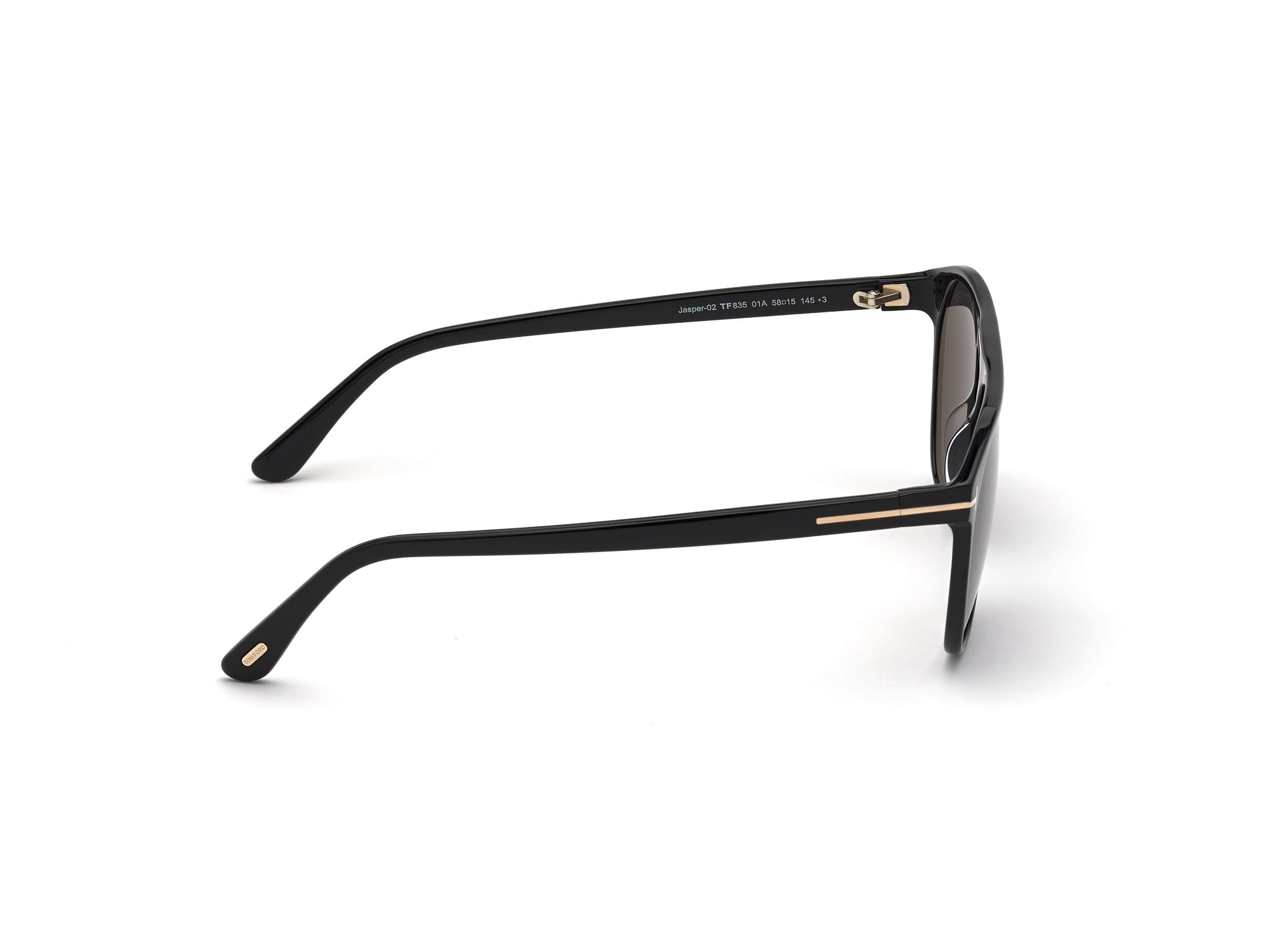 Tomford FT0835 Sunglass Black Male Full Shell Sunglass — Black frame — view 6
