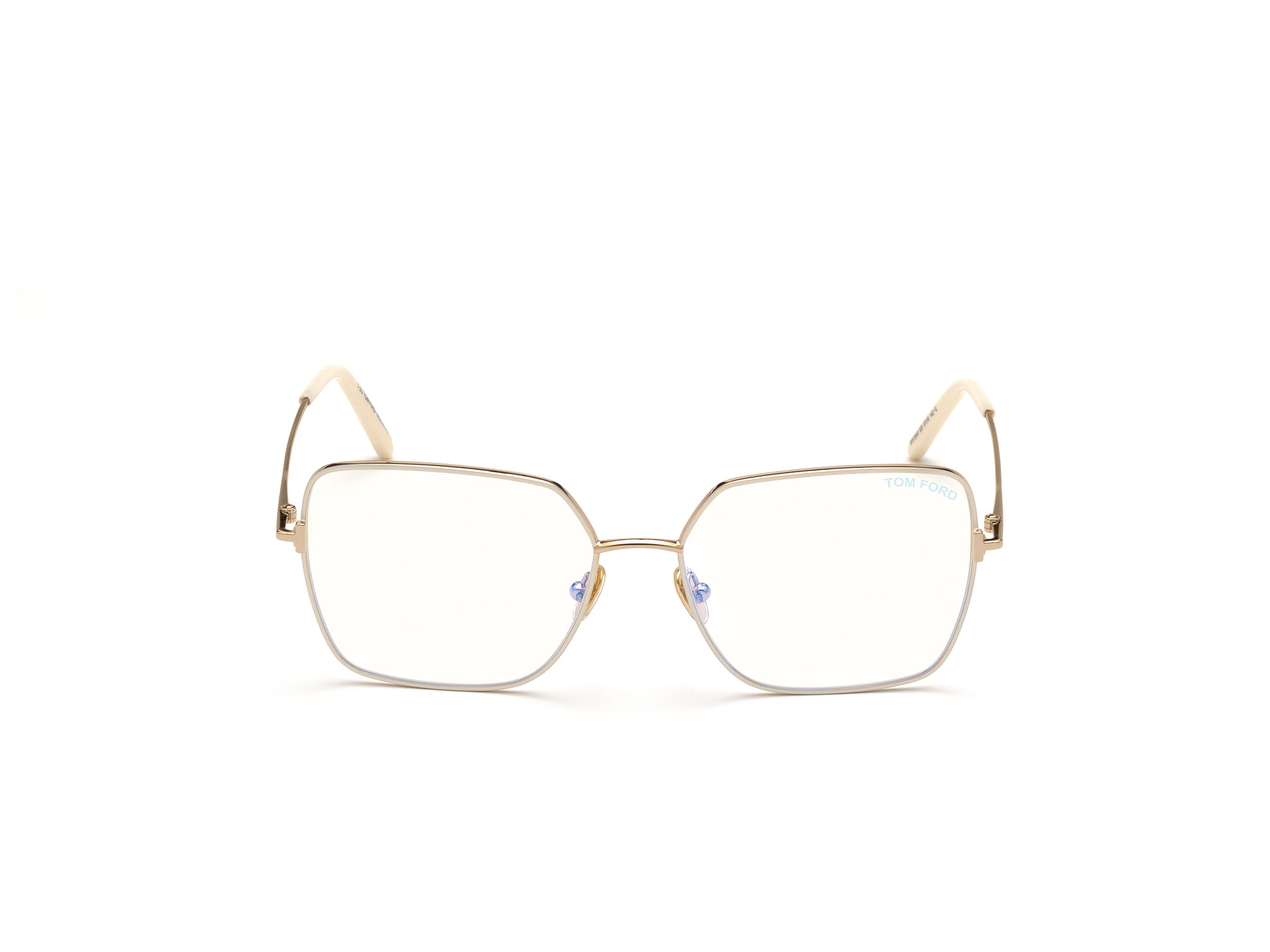 Tomford FT5739-B Frame Ivory Female Full Metal Frame — Ivory frame — view 2