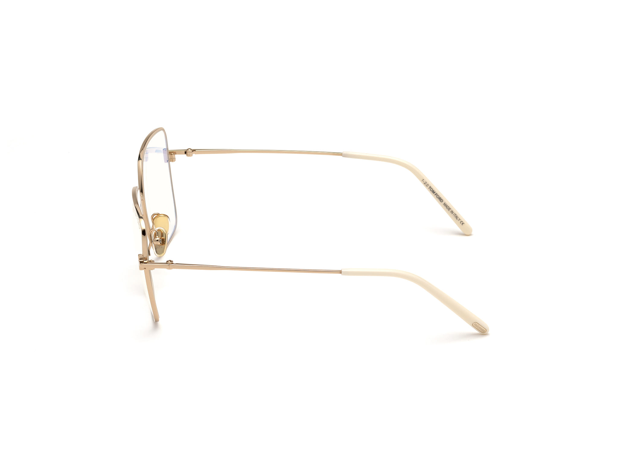 Tomford FT5739-B Frame Ivory Female Full Metal Frame — Ivory frame — view 3