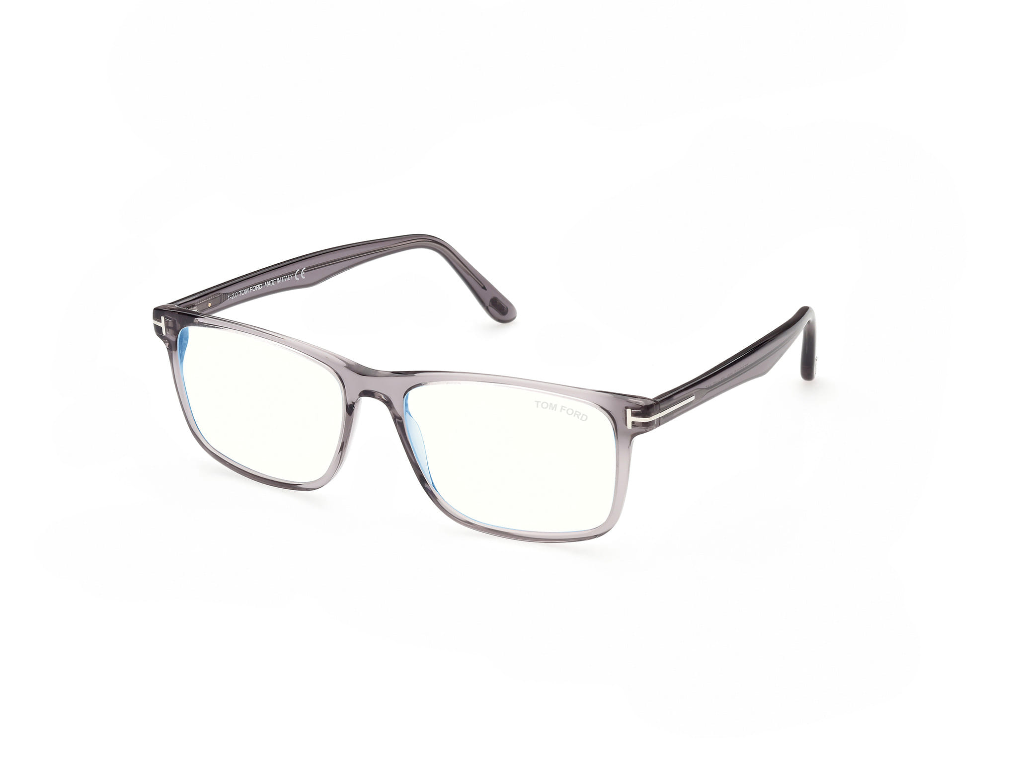 Tomford FT5752-B Frame Transparent Grey Male Full Shell — Transparent Grey frame