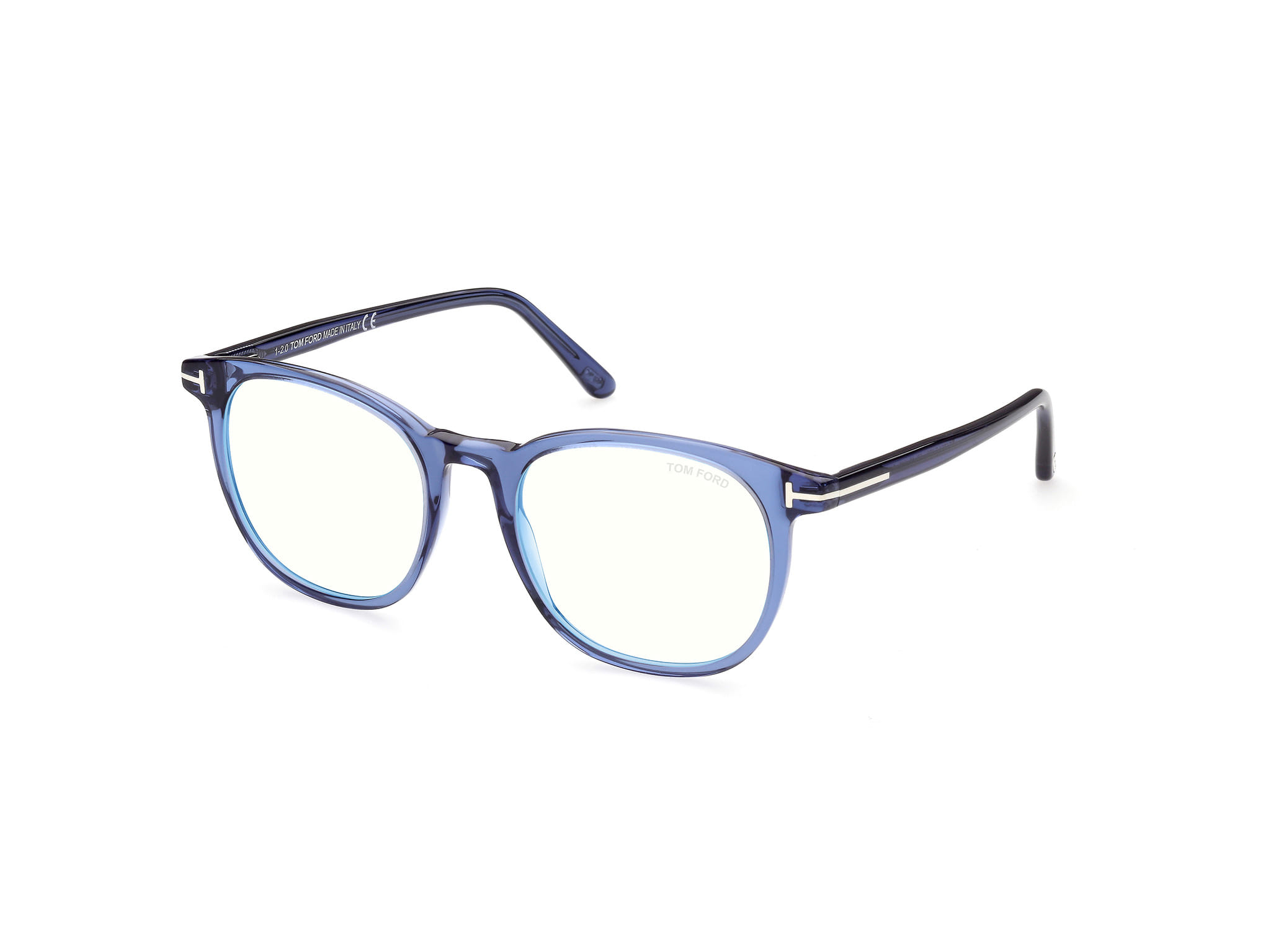 Tomford FT5754-B Frame Transparent Blue Male Full Shell — Transparent Blue frame