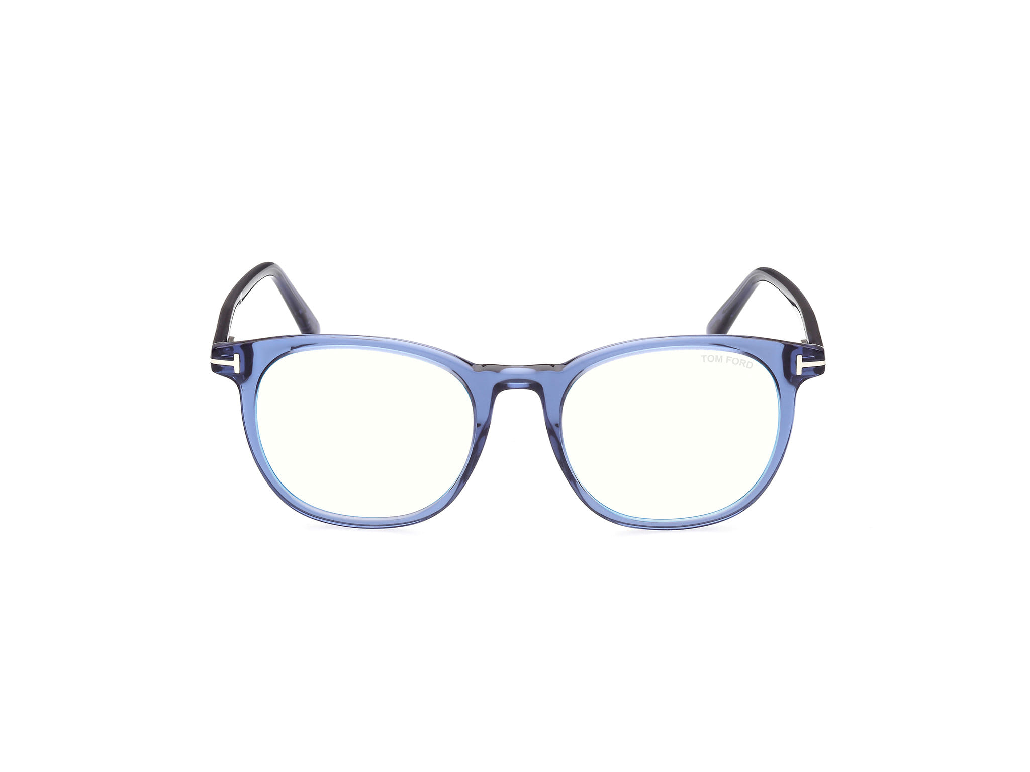 Tomford FT5754-B Frame Transparent Blue Male Full Shell Frame — Transparent Blue frame — view 2
