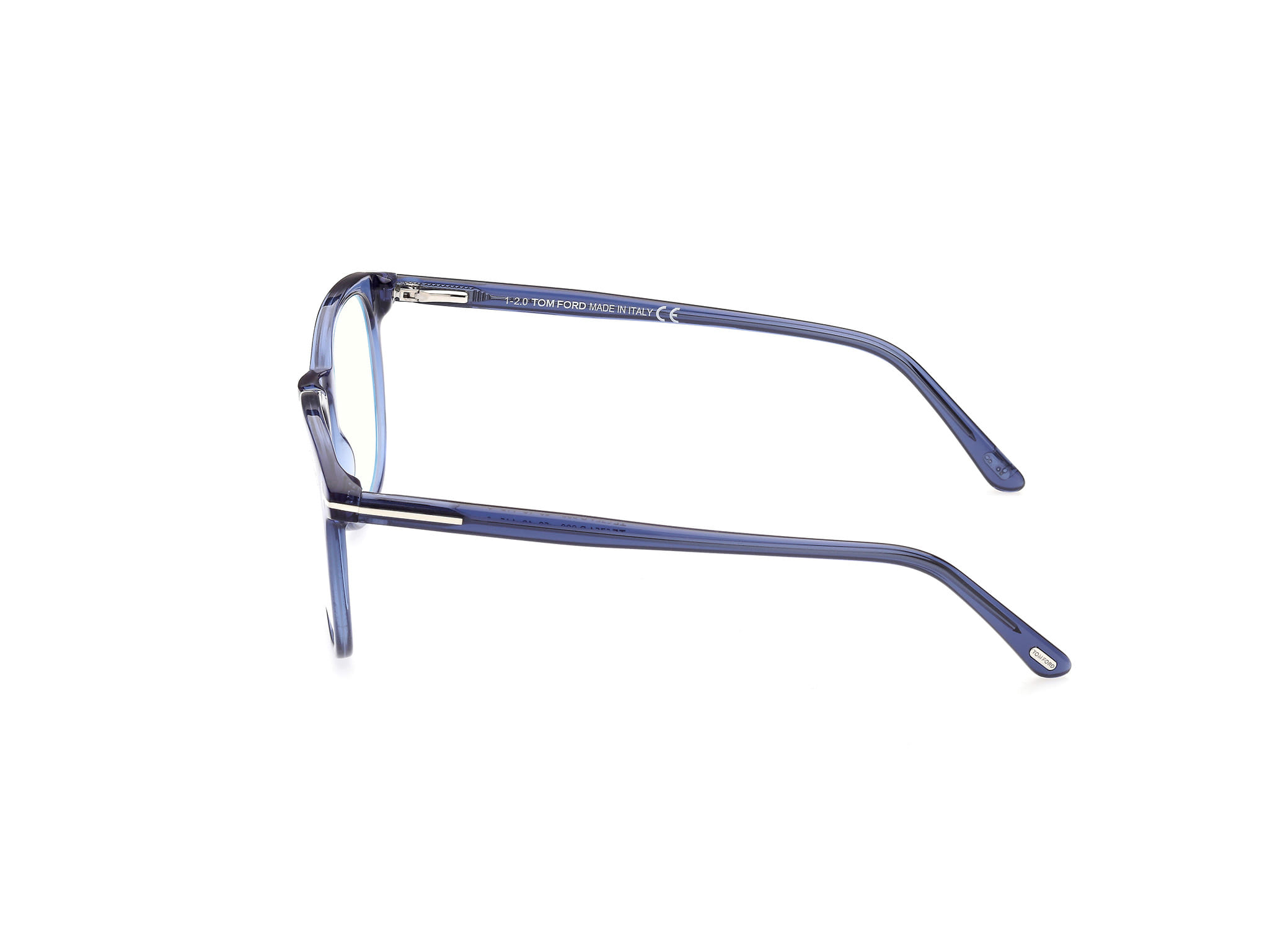Tomford FT5754-B Frame Transparent Blue Male Full Shell Frame — Transparent Blue frame — view 3