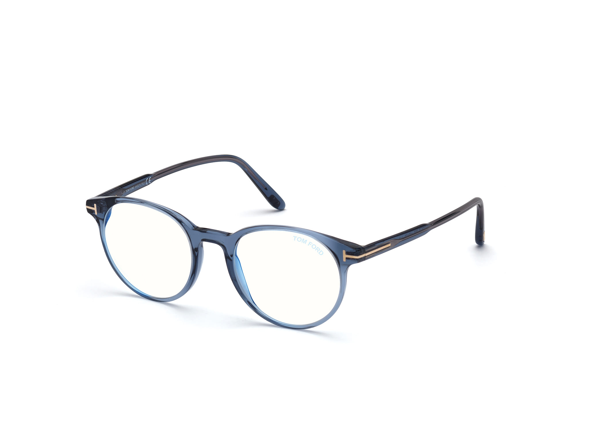 Tomford TF5695-B Frame Transparent Blue Female Full Shell — Transparent Blue frame
