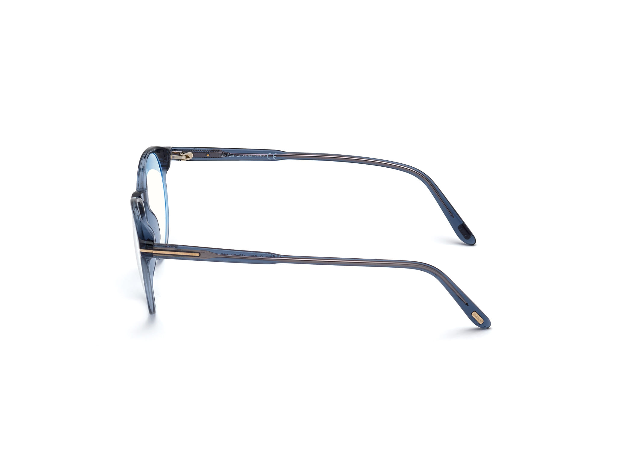 Tomford TF5695-B Frame Transparent Blue Female Full Shell Frame — Transparent Blue frame — view 2