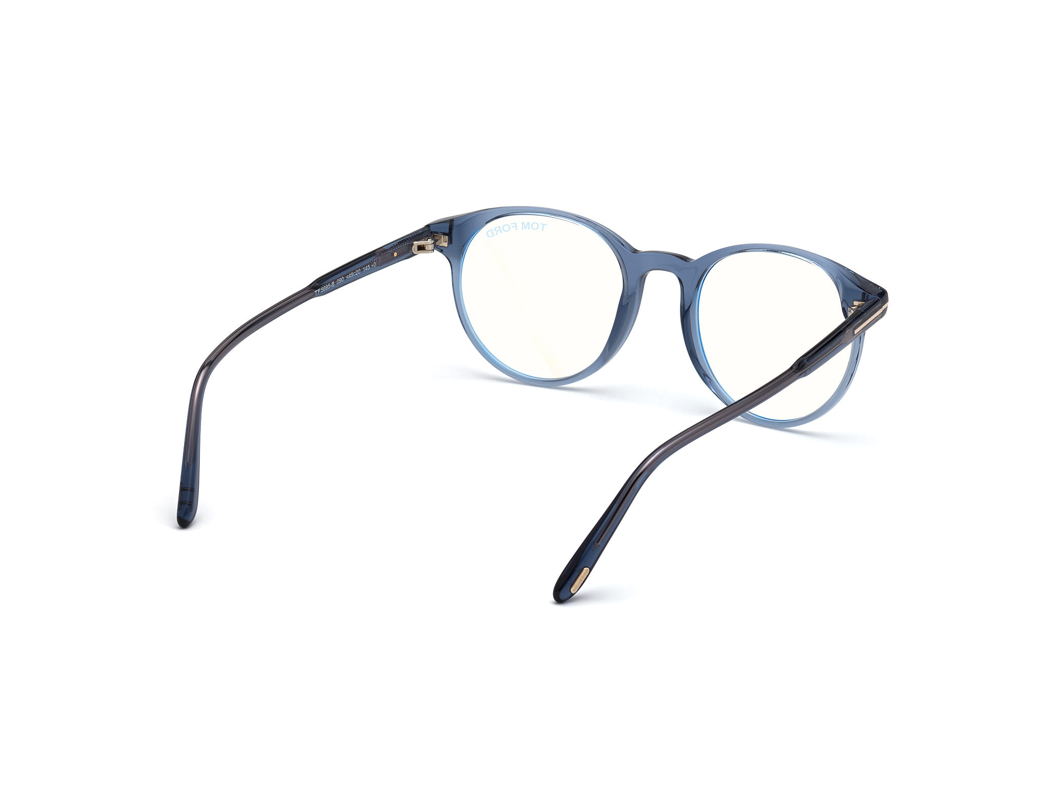 Tomford TF5695-B Frame Transparent Blue Female Full Shell Frame — Transparent Blue frame — view 5