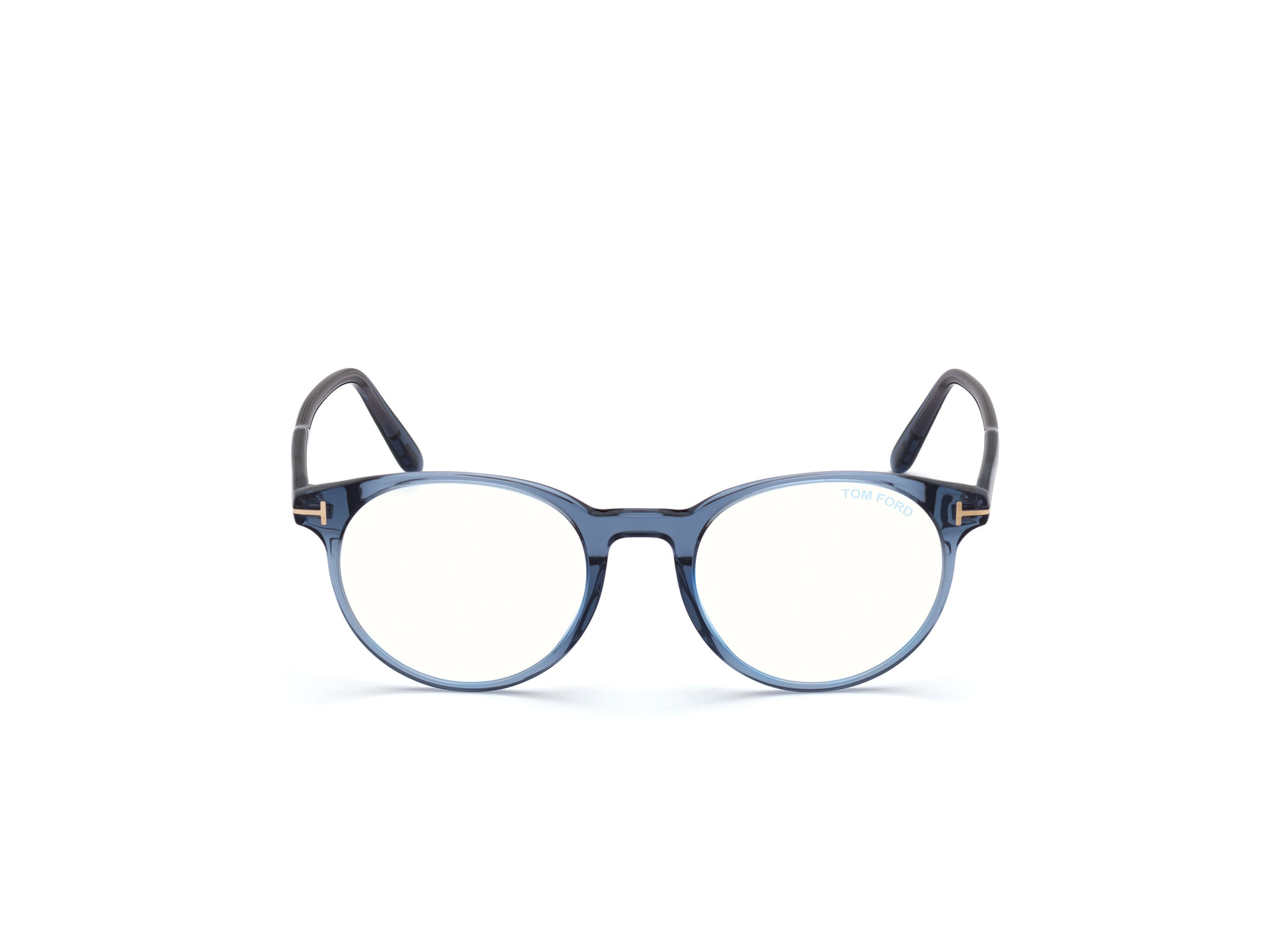 Tomford TF5695-B Frame Transparent Blue Female Full Shell Frame — Transparent Blue frame — view 8