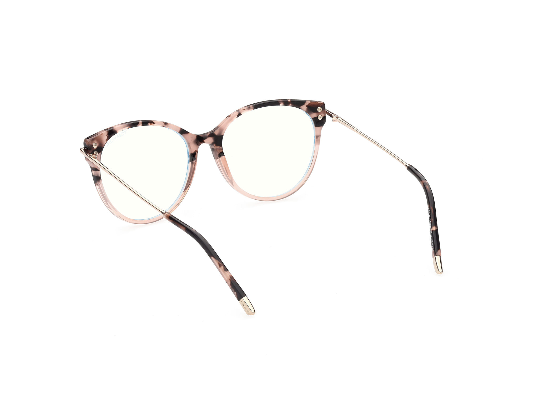 Tomford TF5770-B Frame Tortoise Female Full Metal Frame — Tortoise frame — view 3