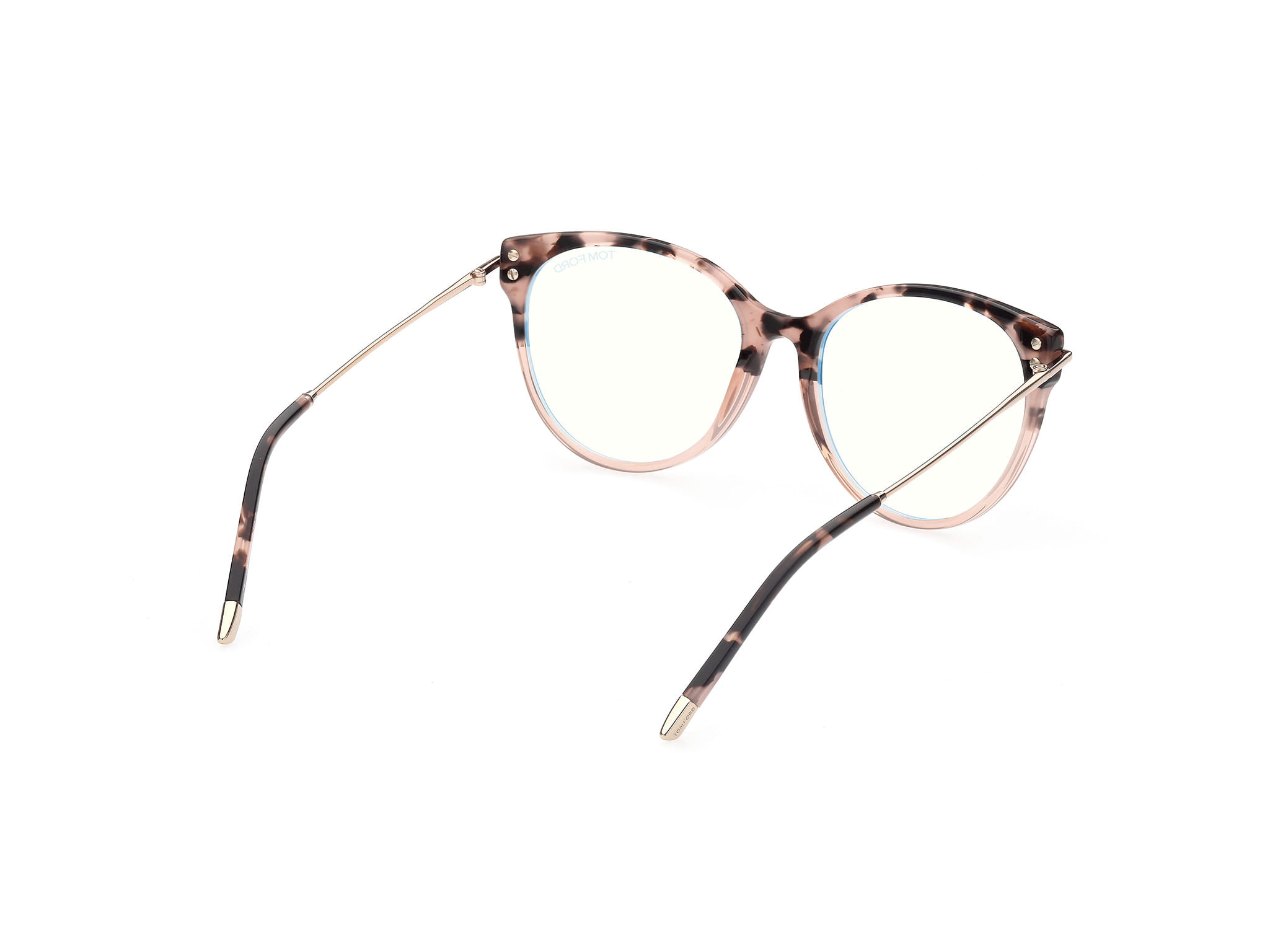 Tomford TF5770-B Frame Tortoise Female Full Metal Frame — Tortoise frame — view 5