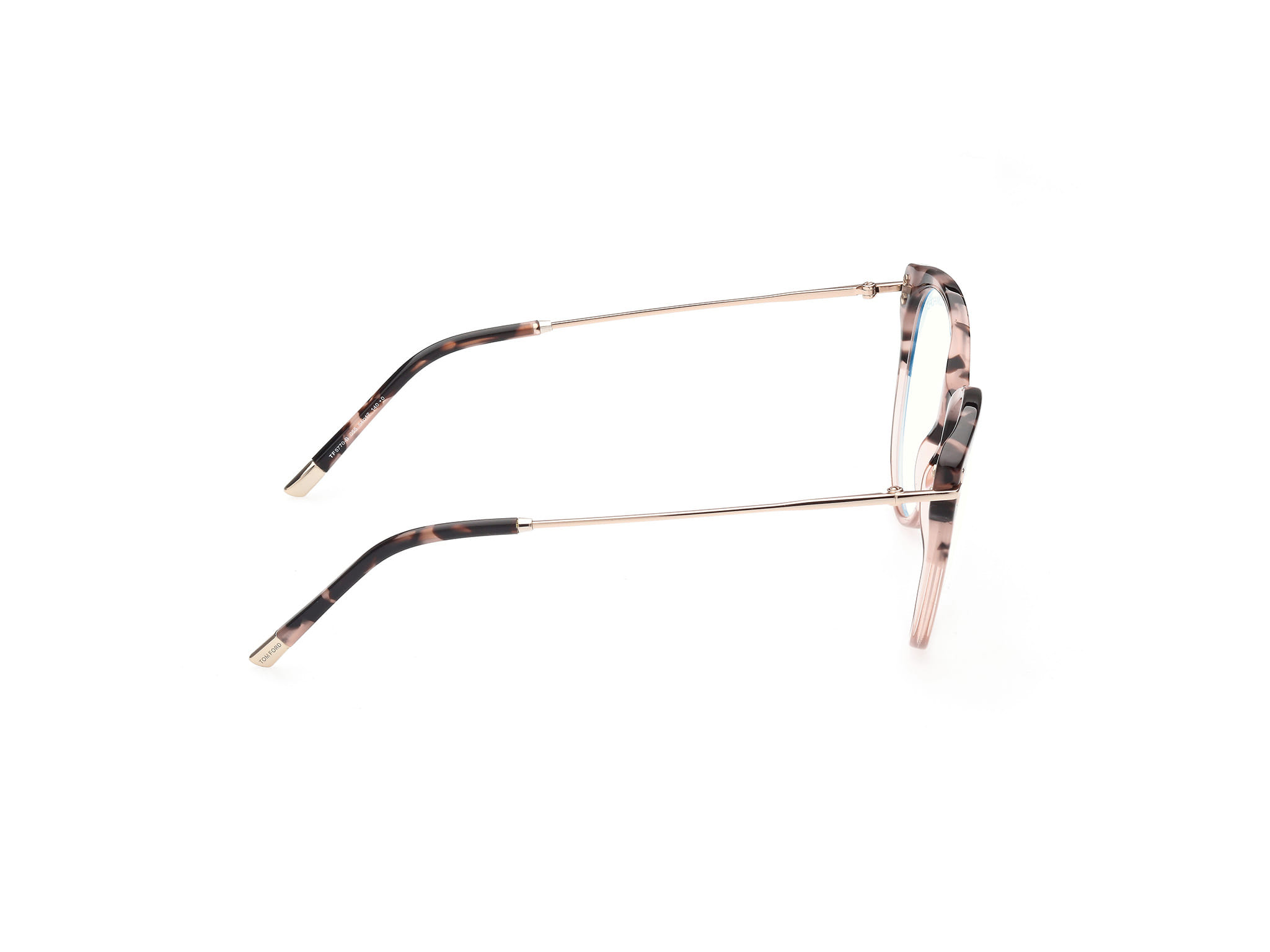 Tomford TF5770-B Frame Tortoise Female Full Metal Frame — Tortoise frame — view 6