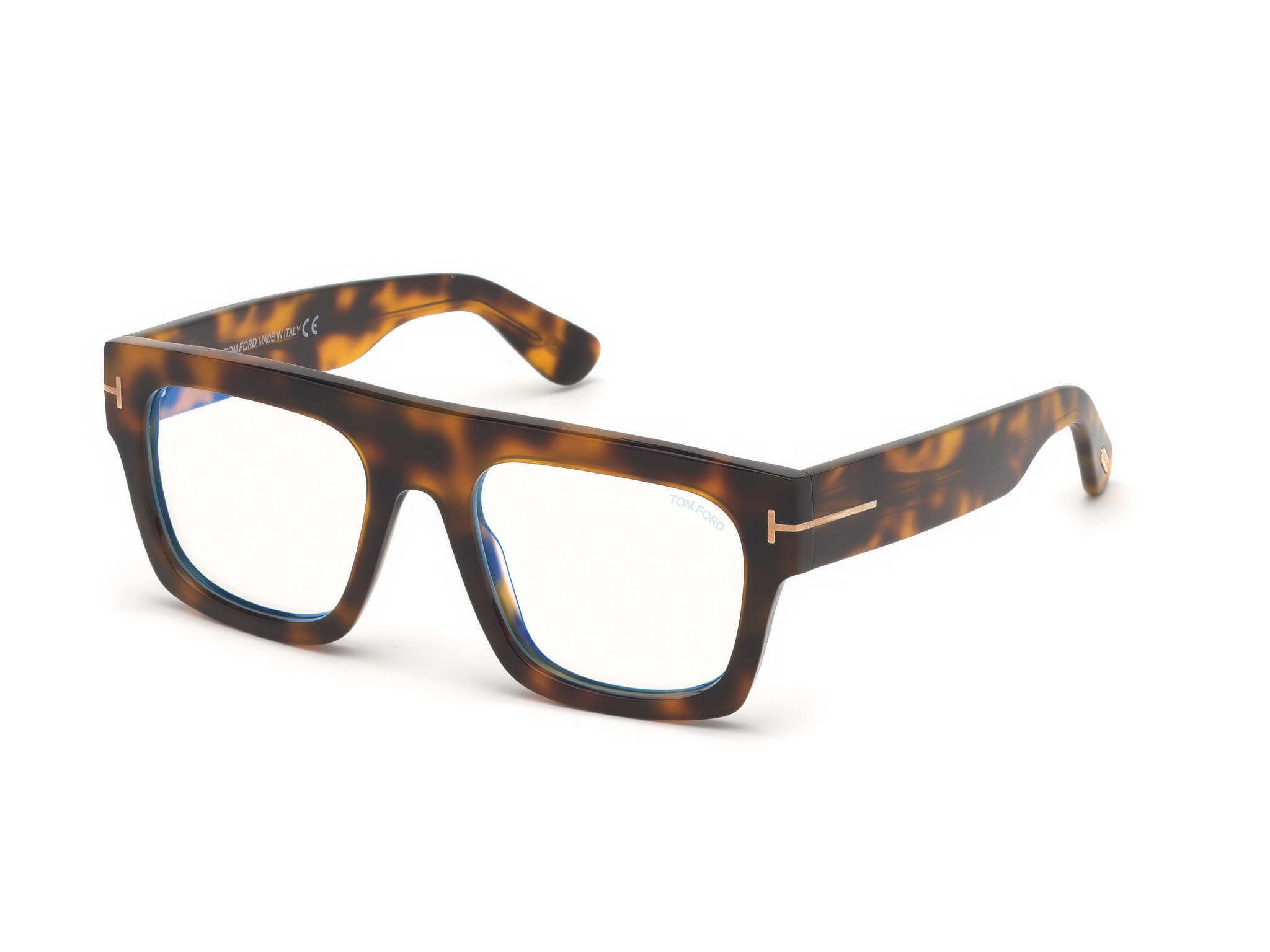 Tomford FT5634-B Frame Tortoise Male Full Shell — Tortoise frame
