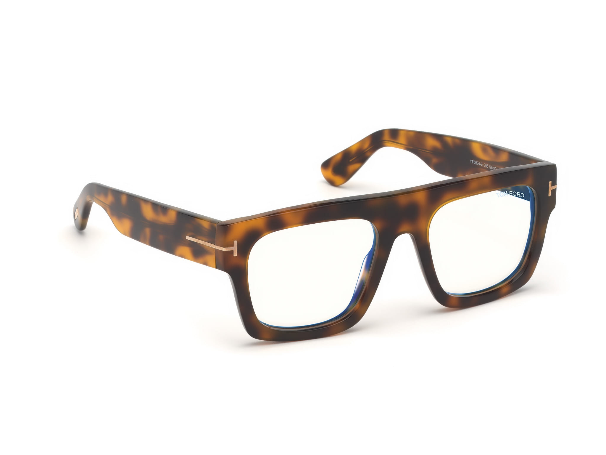 Tomford FT5634-B Frame Tortoise Male Full Shell Frame — Tortoise frame — view 7