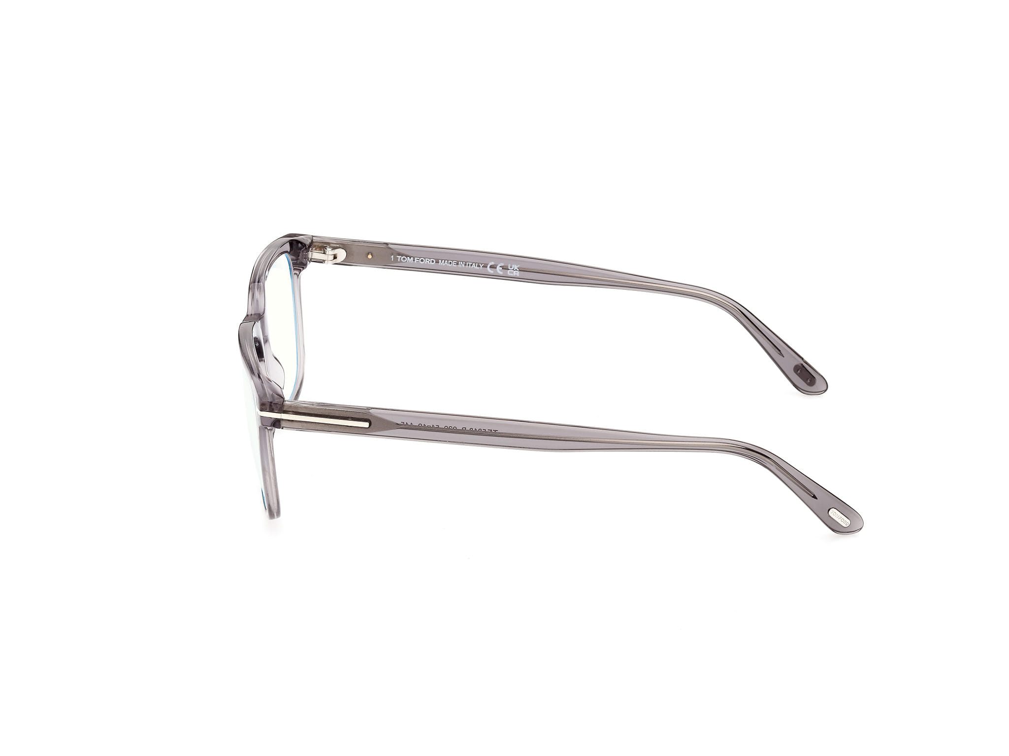 Tomford FT5818-B Frame Transparent Grey Male Full Shell Frame — Transparent Grey frame — view 2
