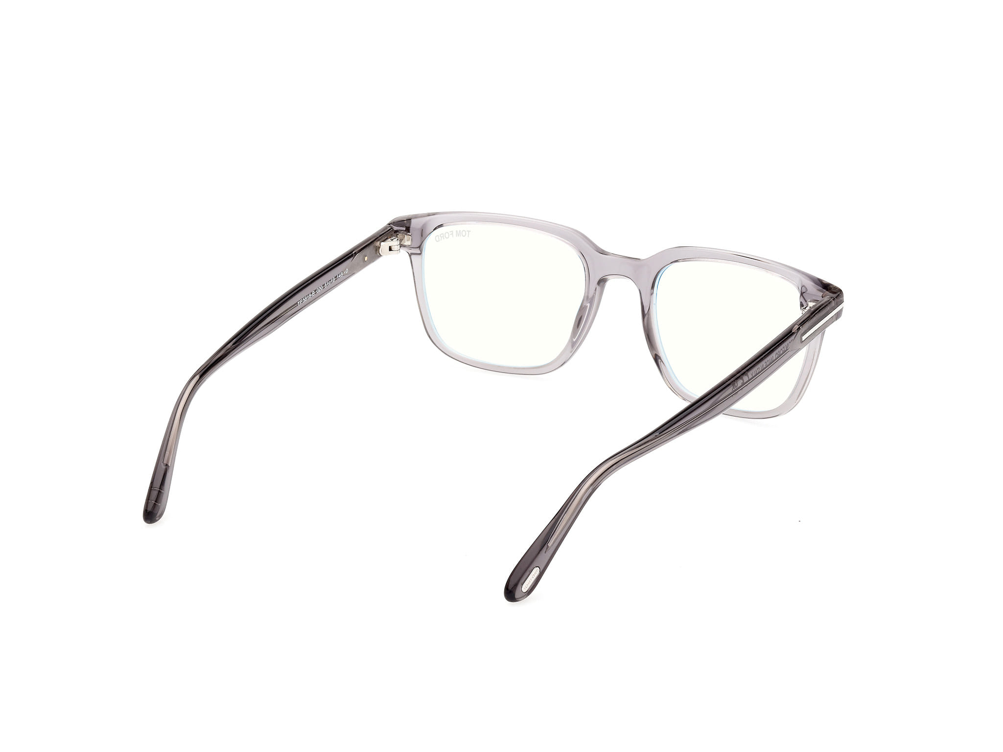 Tomford FT5818-B Frame Transparent Grey Male Full Shell Frame — Transparent Grey frame — view 5